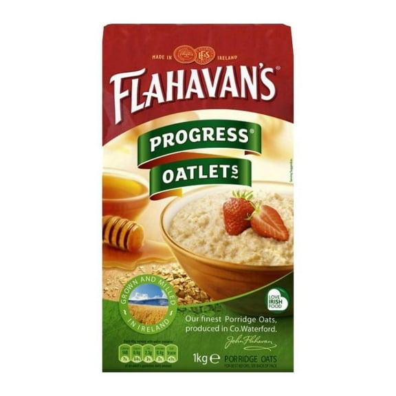 Flahavan's Progress Oatlets Wholegrain Rolled Oats -- 1kg