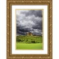 thumbnail image 1 of Flaherty, Dennis 11x14 Gold Ornate Wood Framed with Double Matting Museum Art Print Titled - Ireland, Tipperary Lightning over Rock of Cashel, 1 of 4
