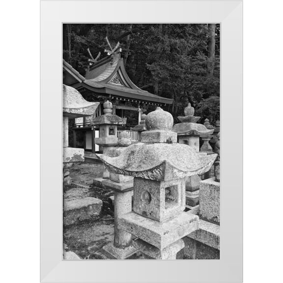 Flaherty, Dennis 11x14 White Modern Wood Framed Museum Art Print Titled - Japan, Heguri-cho Byo-Do-Ji Kasuga Shrine