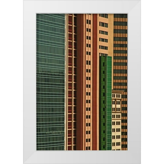 Flaherty, Dennis 11x14 White Modern Wood Framed Museum Art Print Titled - Nevada, Las Vegas Colorful building exterior