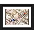 thumbnail image 1 of Flaherty, Dennis 14x11 Black Ornate Wood Framed with Double Matting Museum Art Print Titled - Assorted US paper currency and credit cards, 1 of 4