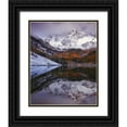 thumbnail image 1 of Flaherty, Dennis 15x18 Black Ornate Wood Framed with Double Matting Museum Art Print Titled - CO, Maroon Bells from Maroon Lake, 1 of 4