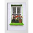 thumbnail image 1 of Flaherty, Dennis 17x24 White Modern Wood Framed Museum Art Print Titled - Ireland, Cashel Potted flowers on a window sill, 1 of 4