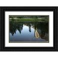 thumbnail image 1 of Flaherty, Dennis 18x13 Black Ornate Wood Framed with Double Matting Museum Art Print Titled - California, Yosemite El Capitan and Merced River, 1 of 4