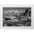 thumbnail image 1 of Flaherty, Dennis 18x13 White Modern Wood Framed Museum Art Print Titled - USA, Wyoming, Grand Teton NP Mountain sunrise, 1 of 4