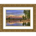 thumbnail image 1 of Flaherty, Dennis 24x17 Gold Ornate Wood Framed with Double Matting Museum Art Print Titled - CA, Bishop Reflection of Mt Tom in Farmers Pond, 1 of 4