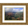 thumbnail image 1 of Flaherty, Dennis 24x17 Gold Ornate Wood Framed with Double Matting Museum Art Print Titled - Hawaii, Kauai Rainbow over Waimea Canyon, 1 of 4