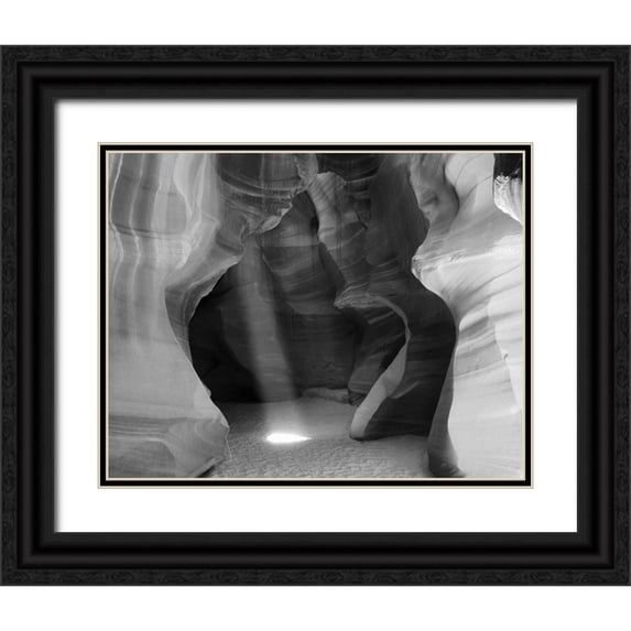 Flaherty, Dennis 24x20 Black Ornate Wood Framed with Double Matting Museum Art Print Titled - Arizona Sunbeam in Antelope Canyon