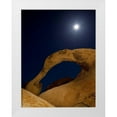 thumbnail image 1 of Flaherty, Dennis 25x32 White Modern Wood Framed Museum Art Print Titled - CA, Alabama Hills Moonrise behind Mobius Arch, 1 of 4