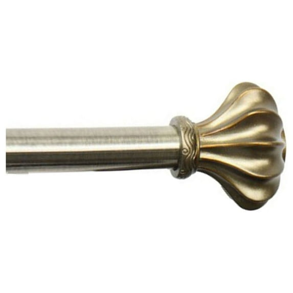 Flair Curtain Rod 120-170 inch - Antique Brass