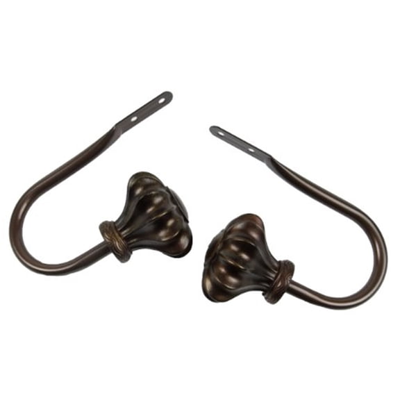 Flair Curtain Rod Holdback-Color:Cocoa