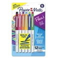 thumbnail image 1 of Flair Felt Tip Porous Point Pen, Stick, Bold 1.2 Mm, Assorted Ink Colors, White Pearl Barrel, 12/pack | Bundle of 5 Packs, 1 of 2