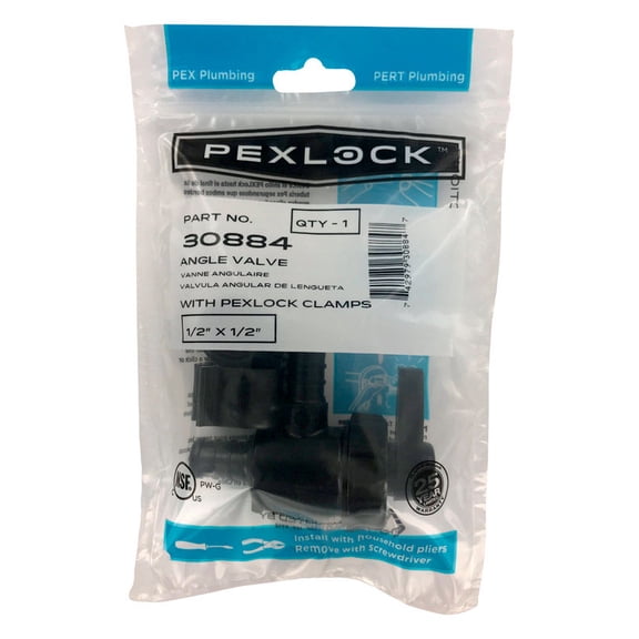 Flair-It PEXLock 1/2 in. Dia. x 1/2 in. Dia. Angle Stop Valve 100 psi