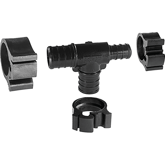 Flair-It PEXLock Plastic Reducing PEX Tee - Single Pack Residential Use, Standard Application