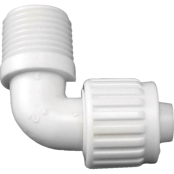Flair-It Plastic Compression Male PEX Elbow - Single Pack  Residential Use, Standard Application