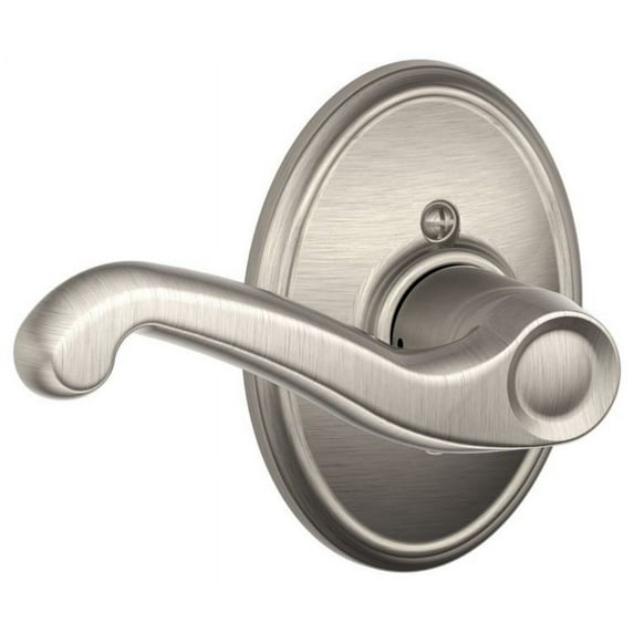 Flair Left Handed Lever with Wakefield Trim Non-Turning Lock, Satin Nickel (F170 FLA 619 WKF LH)