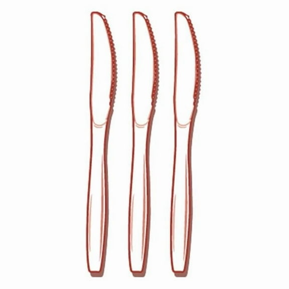 Flairware Full Size Extra Heavy Cutlery Knives - Bagged- Clear