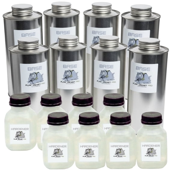 Flak Jacket PRO 2-Gallon Truck Bed Liner Kit Black 2K Polyurethane Spray-On/Roll-On Coating Ultra Heavy Duty Textured Protection for Full Size Standard & Long Bed Trucks