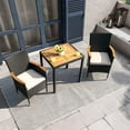 Flamaker 7 Piece Patio Dining Set Outdoor Acacia Wood Table and Chairs