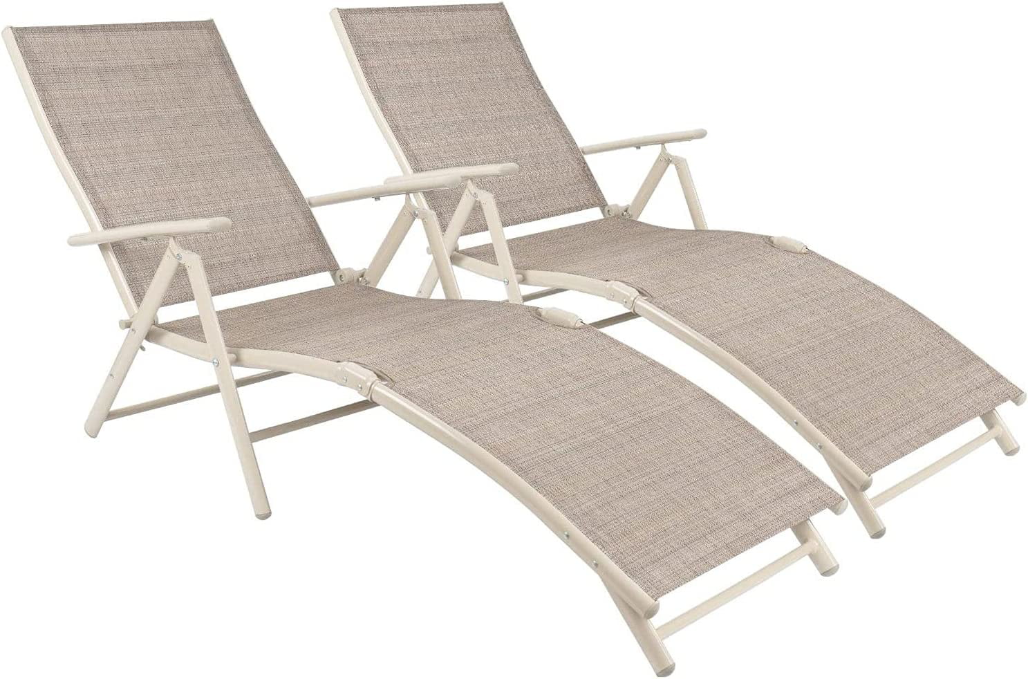 Flamaker Patio Lounge Chairs Adjustable Chaise Lounge Chairs Folding