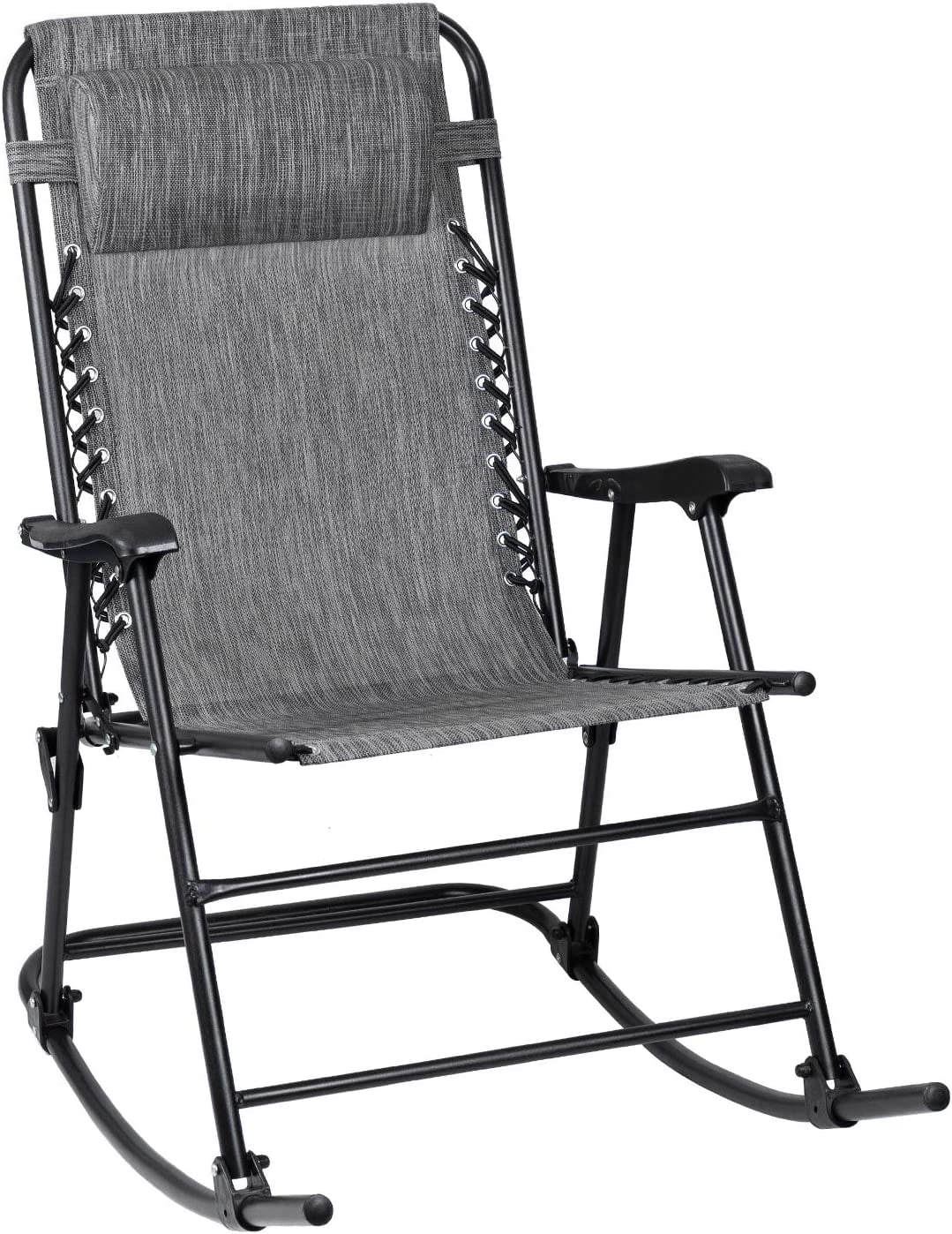 Flamaker Patio Rocking Chair Zero Gravity Chair Outdoor Folding Recliner Foldable Lounge Chair ...