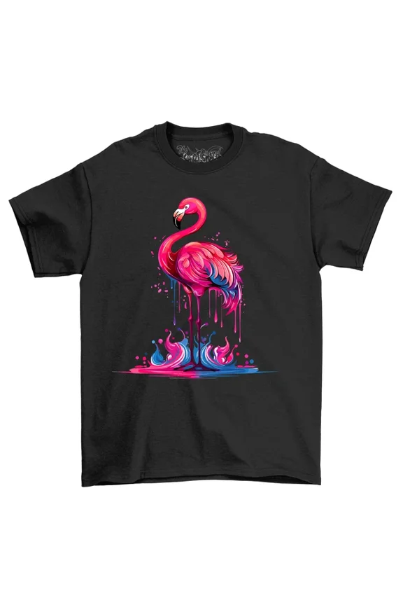 Flamazing Flamingo Paint Drip Design T-Shirt - Funny And Fabulous Unisex Printe Unisex S-5XL Hot Trending Shirt, Vintage Birthday Gift