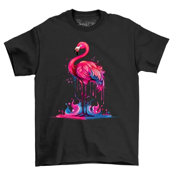 Flamazing Flamingo Paint Drip Design T-Shirt - Funny And Fabulous Unisex Printe Unisex S-5XL Hot Trending Shirt, Vintage Birthday Gift