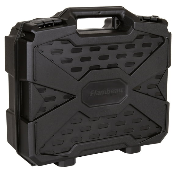 Flambeau 1511DDP Tactical Pistol Case Double Deep 15.25" L x 11.5" W x 4.8" D Polymer Black