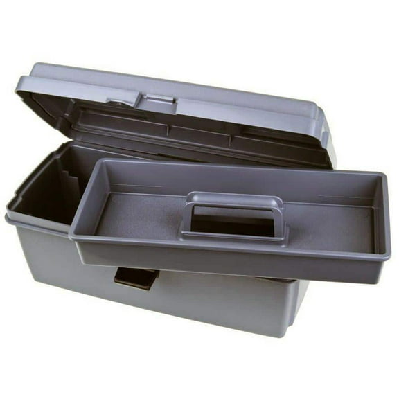 Flambeau 17800-2 Gray Utility Tool Box with Lift-Out Tray: 16.6" x 8.8" x 7.1"