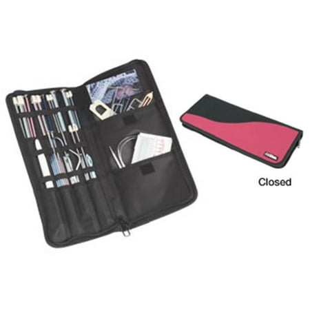 Flambeau 8414SA Hook and Needle Folio- Raspberry- Black