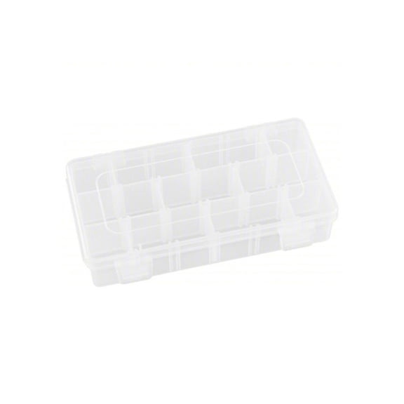 Adjustable Compartment Box with 3 to 18 compartments, Plastic, 1 1/2 in H x 3-5/16 in W