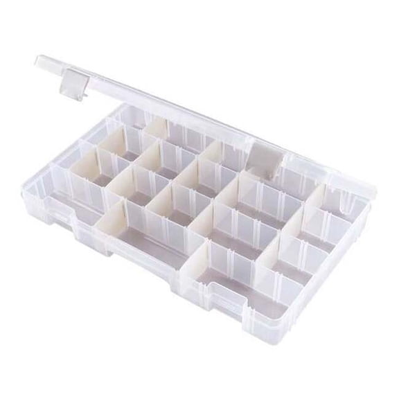 Flambeau Adj Comprt Bx,Dbl,Translucent,1 15/16 in T5007AT