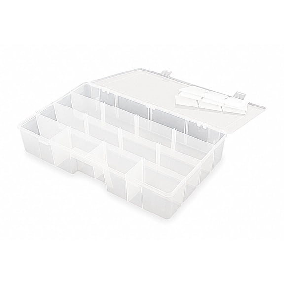 Flambeau Adj Comprt Bx,Dbl,Translucent,3 1-4 in T7004 T7004 ZO-G0432765