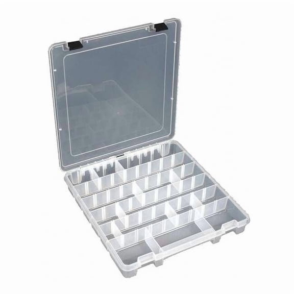 Adjustable Compartment Box with 4 to 40 compartments, Plastic, 2 in H x 15 in W T9101