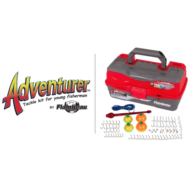 flambeau adventurer 89-pc tackle box kit Outdoors 6383FTK 3-Tray Kit, Complete Starter Fishing Tackle with Hooks, Bobbers, Stringer, and More, Green : Sports & Outdoors fish assortment gives you a tough Flambeau Adventure Fishing Kit 89