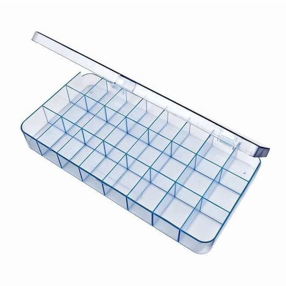 Flambeau Plastic, Compartment Box, 2-5/16 in D x 1 11/16 in H x 9 in W 5129CL
