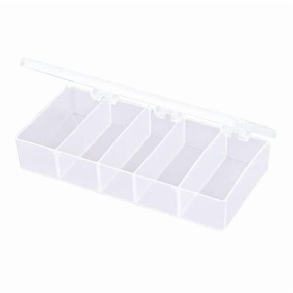 Flambeau Compartment Box, 7 in W, 3.5 in L, Clear T215