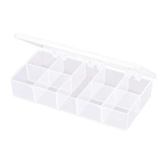 Flambeau Compartment Box, 7 in W, 3.5 in L, Clear T210