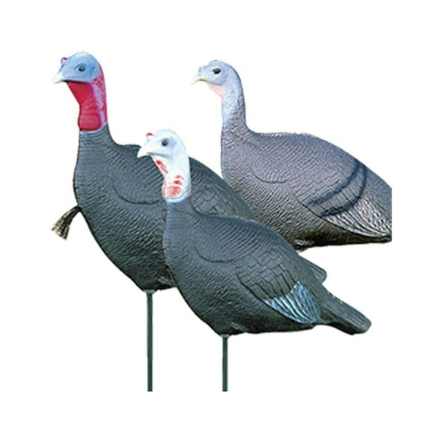 Flambeau Feather Flex Love Triangle Set Turkey Decoys, 3-Pack