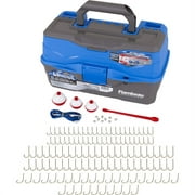 Flambeau Outdoors,  6382FTK Adventurer Classic Two Tray Tackle Box 137 pieces, Blue, Plastic, 14 inches long