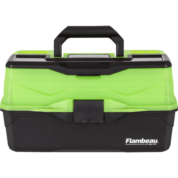 Flambeau Outdoors 6383FG 3-Tray - Classic Tray Tackle Box - Frost Green/Black