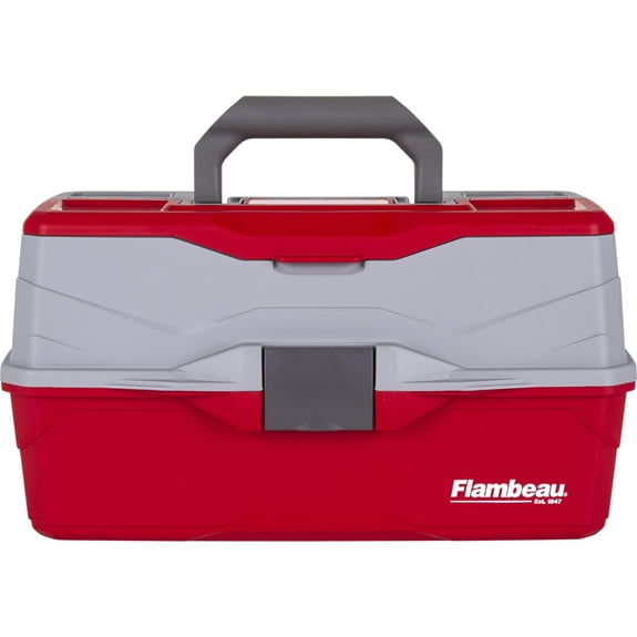 Flambeau Outdoors 6383TB 3-Tray - Classic Tray Tackle Box - Red/Gray