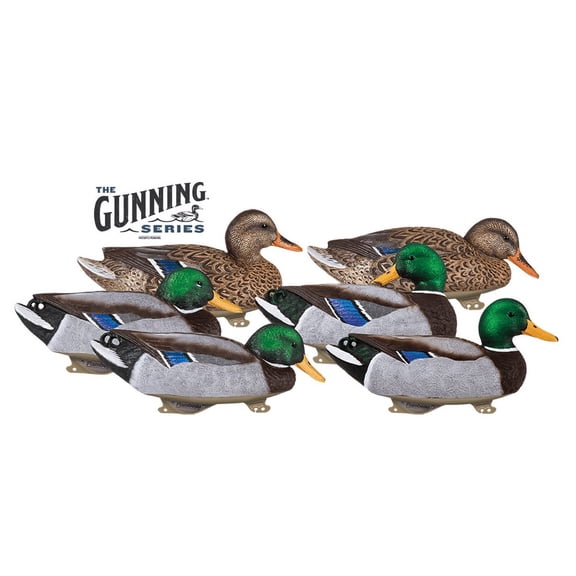 Flambeau Outdoors, Gunning Series Mallard Decoys, Classic Floaters, Duck Decoys, 6 pack, 16 inch, 8.25 pounds
