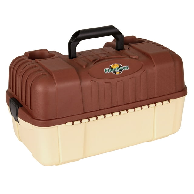 Flambeau Outdoors, 7 Tray Hip Roof Tackle Box, 20 inches long, Plastic, Beige