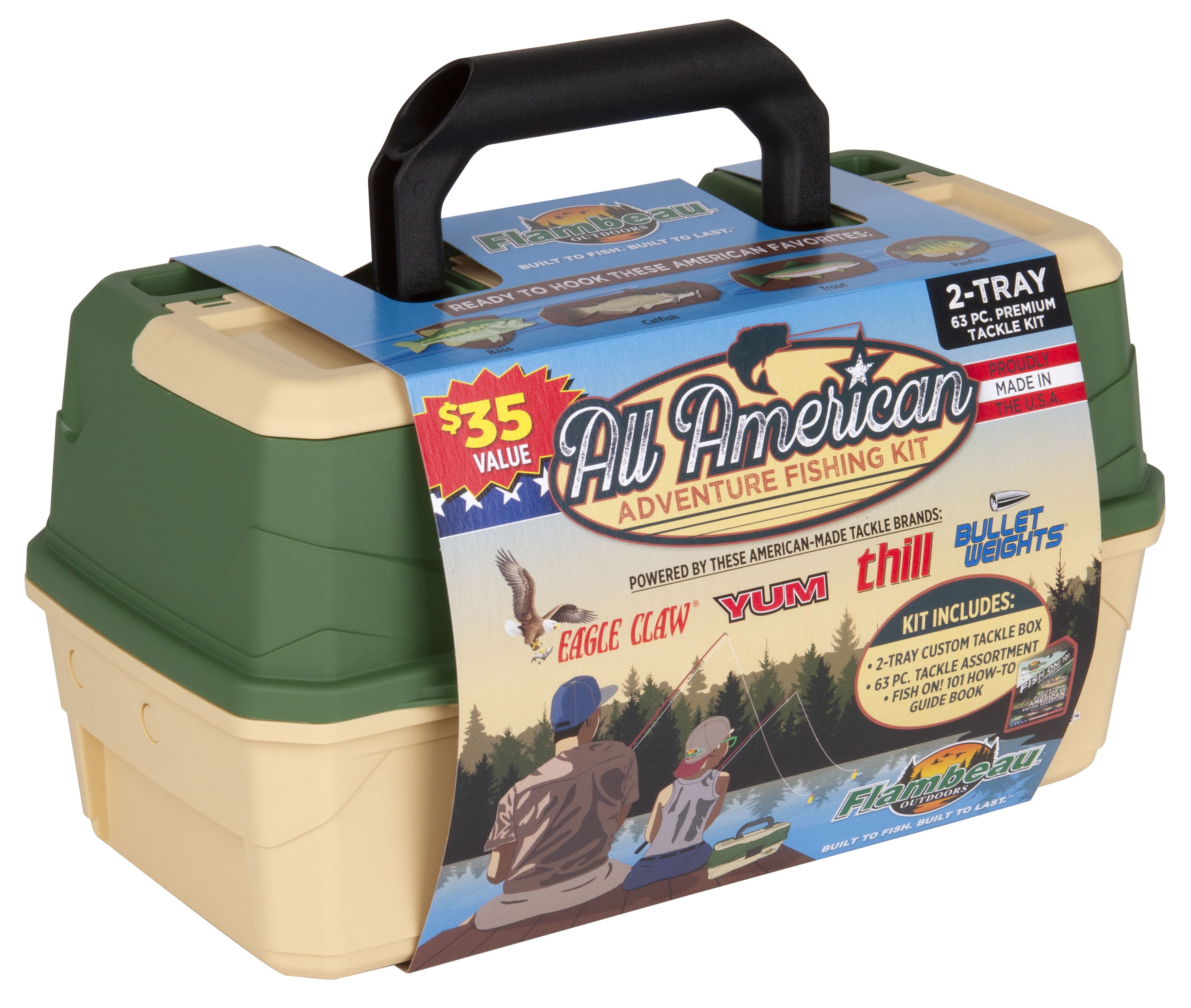 Flambeau Outdoors Fishing Tackle Box and Bait Storage Kit Two Tray 