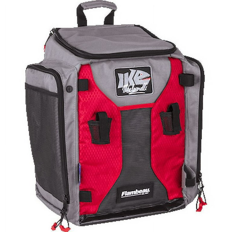 Flambeau Outdoors, Ike Backpack Softside Fishing Tackle Box, R50BW-1, Red,  1 piece