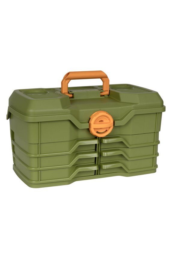 , NextGen 6/0 Large Tackle Box, 15.5 inches, Fishing Tackle Box, Plastic, Green