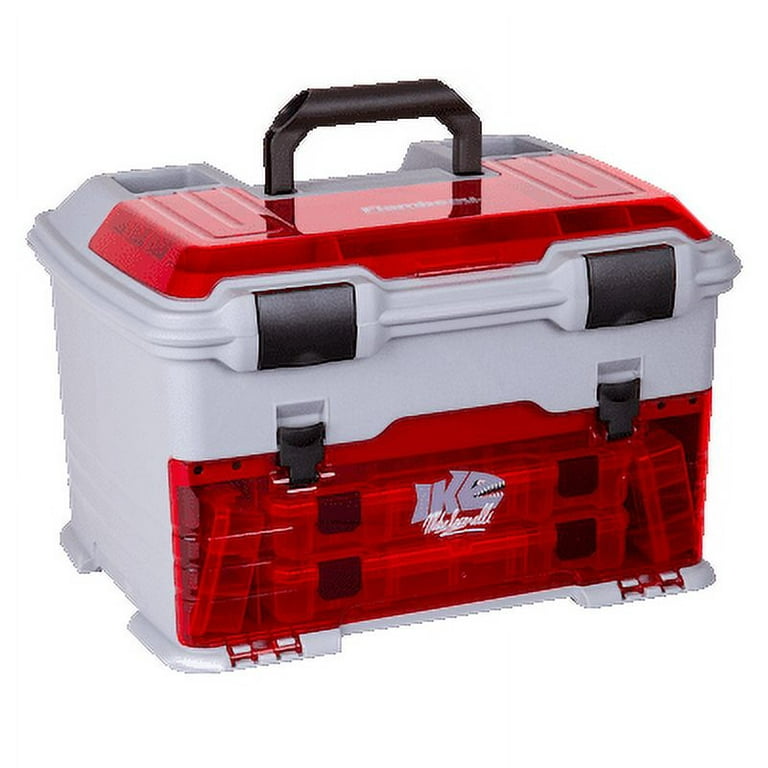 Flambeau Outdoors T5PW IKE Multiloader Tackle Box, Fishing Organizer with  Tuff Tainer Boxes Included, Zerust Anti-Corrosion Technology - Translucent  Red/Gray 