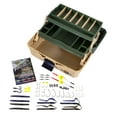 thumbnail interactive-video image 1 of Flambeau Outdoors, Two Tray Tackle Kit, 63 Pieces, Fishing Tackle Box, Plastic, 14 inches, 1 of 7