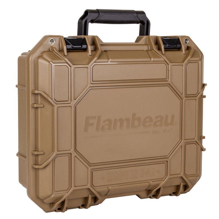 Flambeau Outdoors, Zerust Range Locker HD Pistol Case, Tan, 1